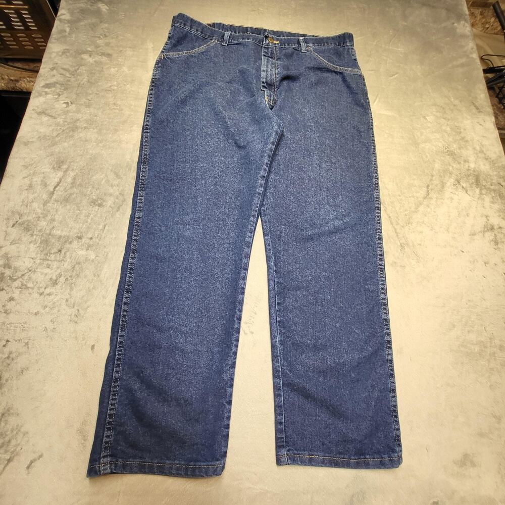 Wrangler Jeans Mens 40x29 Blue Regular Fit Denim 5 Pocket Straight Leg 85900DW